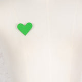 Broșă Mokko Heart din lemn verde deschis