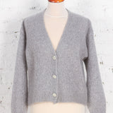 Cardigan cu mohair și lână Fable gri