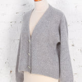 Cardigan cu mohair și lână Fable gri