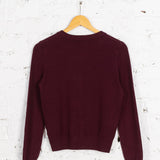 Cardigan tricotat June bordo
