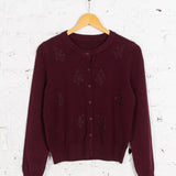Cardigan tricotat June bordo