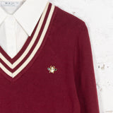 Pulover tricotat Dorren bordo