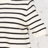 Pulover tricotat Porter alb cu dungi negre