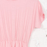 Rochie Pearl din in roz pudrat