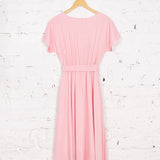 Rochie Pearl din in roz pudrat