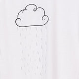 Tricou pictat "Nuages de joie" alb