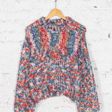 Pulover multicolor din tricot Idalis