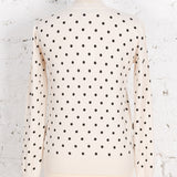Bluză din tricot Elia ivory cu buline