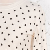 Bluză din tricot Elia ivory cu buline