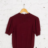 Bluză din tricot Ellen bordo