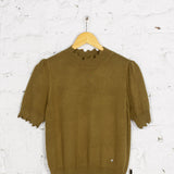 Bluză din tricot Ellen olive