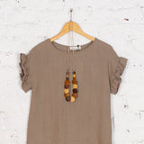 Bluză din vâscoză Aruna bej