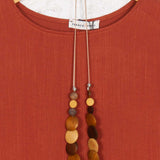 Bluză din vâscoză Aruna cărămizie