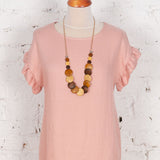 Bluză din vâscoză Aruna roz