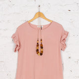 Bluză din vâscoză Aruna roz