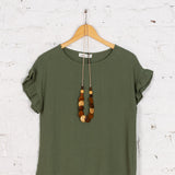 Bluză din vâscoză Aruna verde