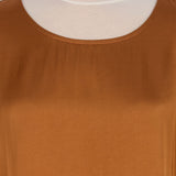Bluza largă cu mătase Ilga camel satinat