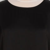 Bluza largă cu mătase Ilga negru satinat