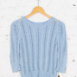 Bluză cu model tricotat Ivet bleu