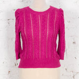 Bluză cu model tricotat Ivet fucsia