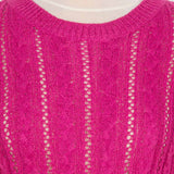 Bluză cu model tricotat Ivet fucsia