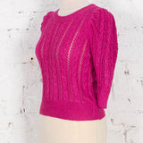 Bluză cu model tricotat Ivet fucsia