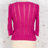 Bluză cu model tricotat Ivet fucsia