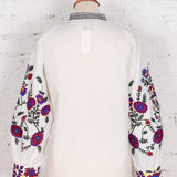 Bluză tip ie Mara cu broderie florală