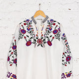 Bluză tip ie Mara cu broderie florală