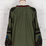 Bluză tip ie Daria verde închis