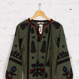 Bluză tip ie Daria verde închis