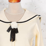 Maren cream knitted blouse