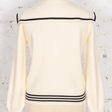 Maren cream knitted blouse