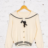 Maren cream knitted blouse