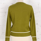 Bluză din tricot Ester verde măsliniu