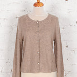 Cardigan din tricot cu model Nayra bej