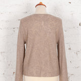 Cardigan din tricot cu model Nayra bej