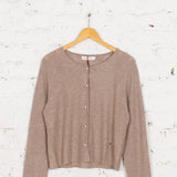 Cardigan din tricot cu model Nayra bej