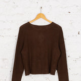 Cardigan din tricot cu model Nayra maro