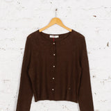 Cardigan din tricot cu model Nayra maro