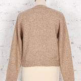 Cardigan tricotat cu broderie Elora bej