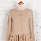 Cardigan din tricot cu peplum Pascal bej