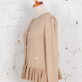 Cardigan din tricot cu peplum Pascal bej