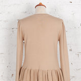 Cardigan din tricot cu peplum Pascal bej