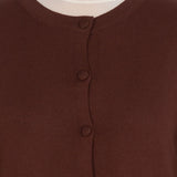 Cardigan din tricot cu peplum Pascal maro