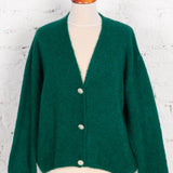 Cardigan cu lână și mohair Hanne verde