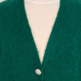 Cardigan cu lână și mohair Hanne verde