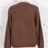 Cardigan cu mohair și lână Fable maro