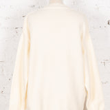 Cardigan tricotat Kiran crem cu broderie