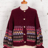 Cardigan tricotat oversized Celyn bordo